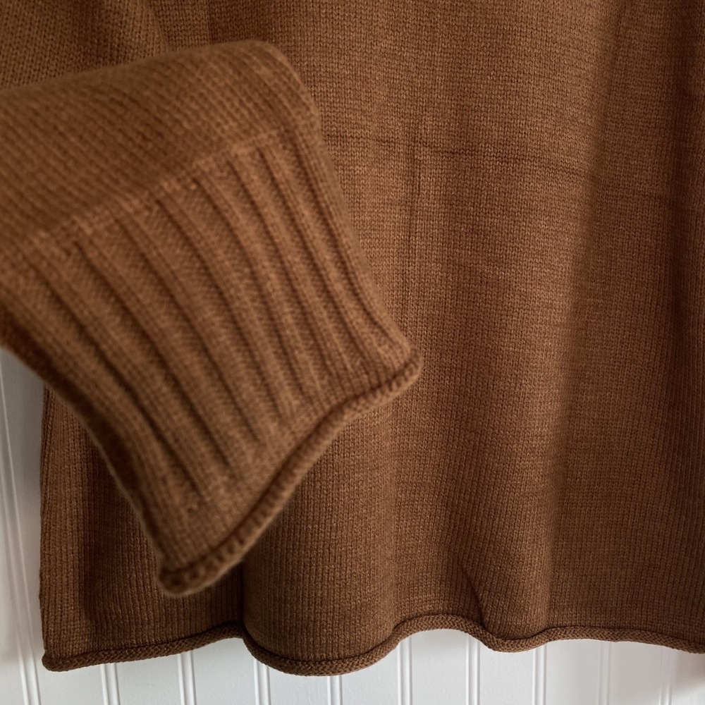 Unbranded Womens Roll Neck Sweater Size S Oversized Relaxed Fisherman Heritage - Picture 4 of 10